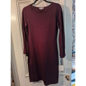 Slit sleeve knit dress